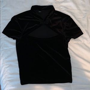 Urban outfitters velvet cut out top